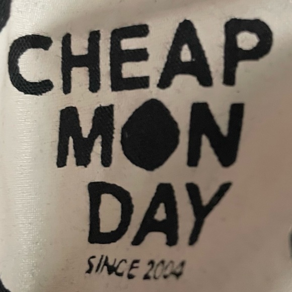 Cheap Monday Black Denim Jeans with Ribbon Stripes down the sides Size 26 - Picture 9 of 13